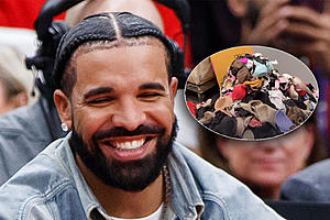 Drake Shows Off Massive Collection of Bras Fans Have Thrown at...