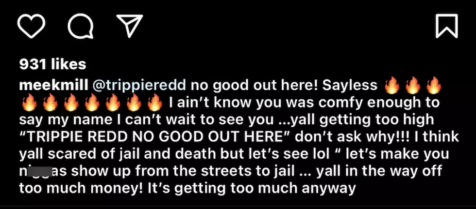 meek mill disses trippie redd instagram