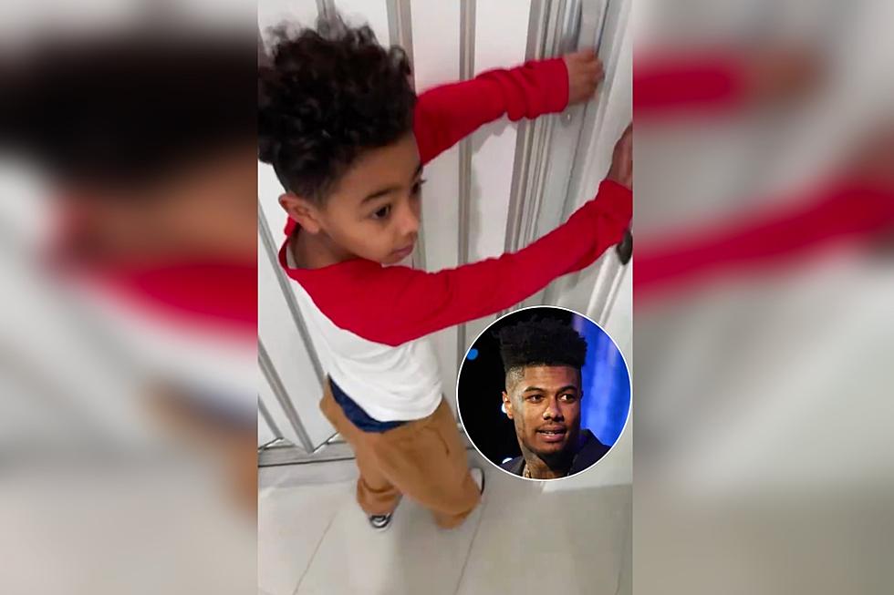Blueface and His Son Get Stuck in Elevator at New Home He Bought Jaidyn Alexis for Christmas