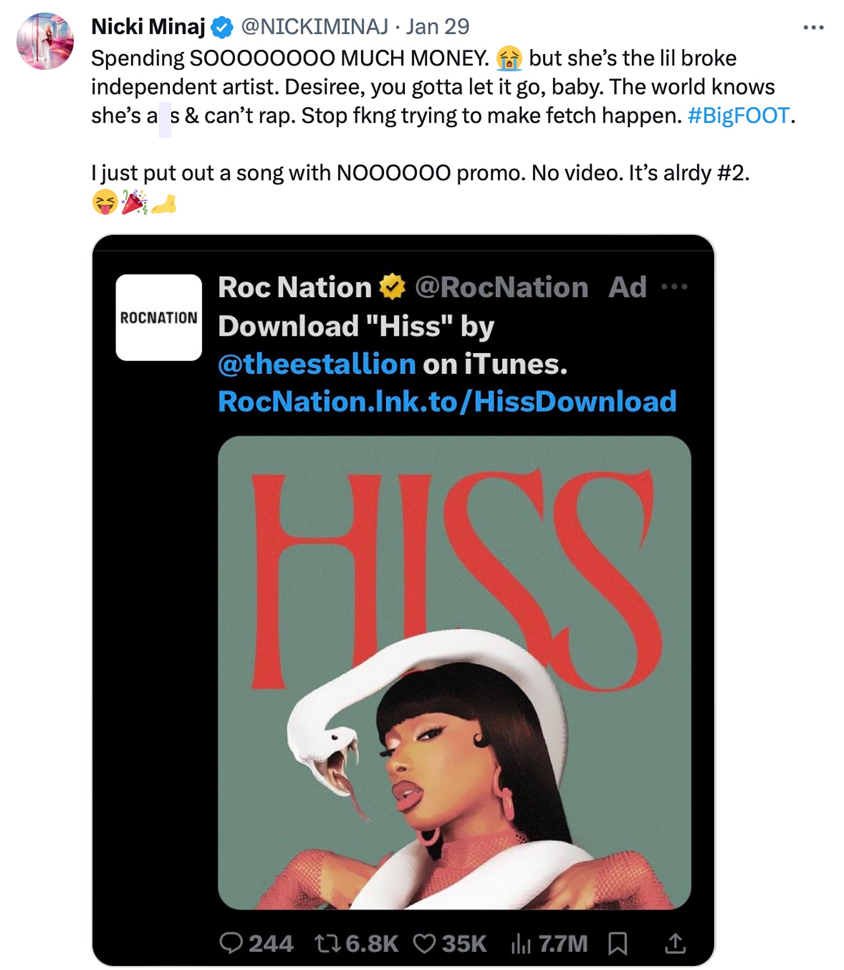 Everything Nicki Minaj Has Been Saying About Megan Thee Stallion - XXL