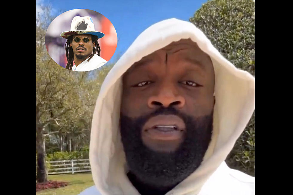 Rick Ross Gives Former NFL Player Cam Newton Props for Keeping His Hat on in Viral Fight Video