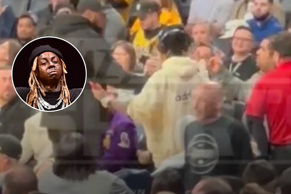 Video Shows Lil Wayne Throwing His Hands Up, Leaving Los Angeles Lakers Game After Being Stopped by Security