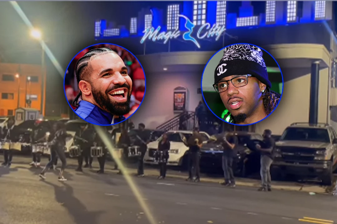 Drake Trolls Metro Boomin With Drum Line Outside Magic City