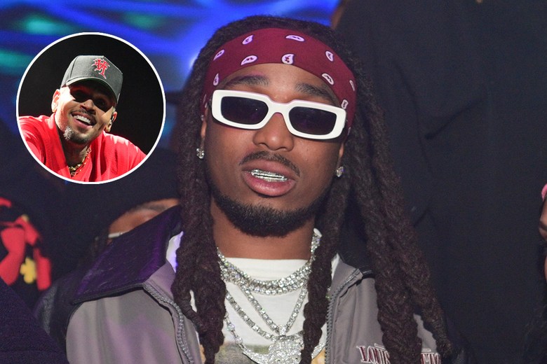 Fans Claim Chris Brown Bought All the Tickets to Quavo's Concert