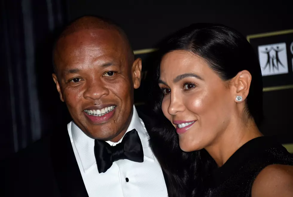 Dr. Dre (L) and Nicole Young attend the City of Hope Spirit of Life Gala 2018 at Barker Hangar on October 11, 2018 in Santa Monica, California.