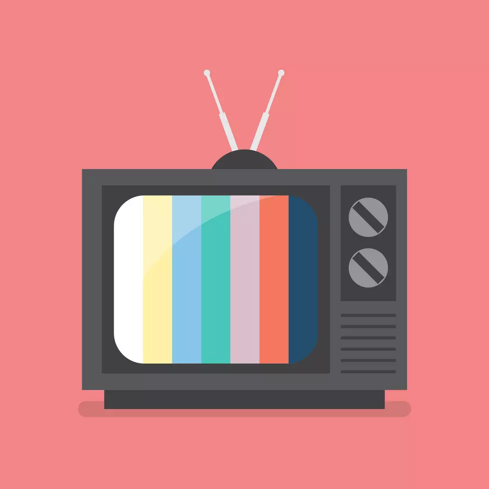 Televisión retro con marco de color. Ilustración vectorial