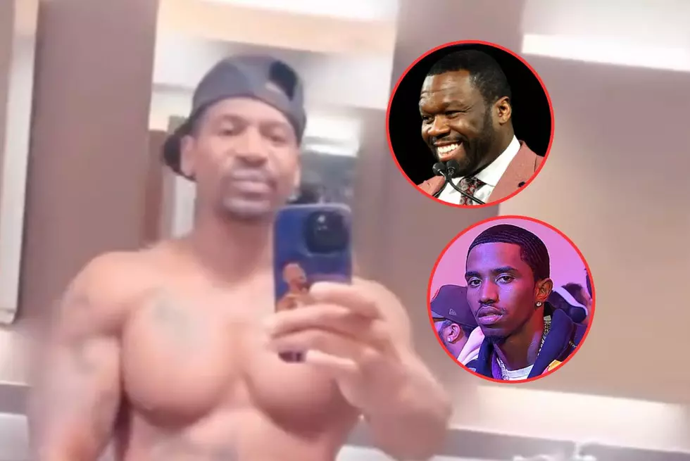 50 Cent Clowns Stevie J for Rapping Lines to King Combs Diss Track in Shirtless Video