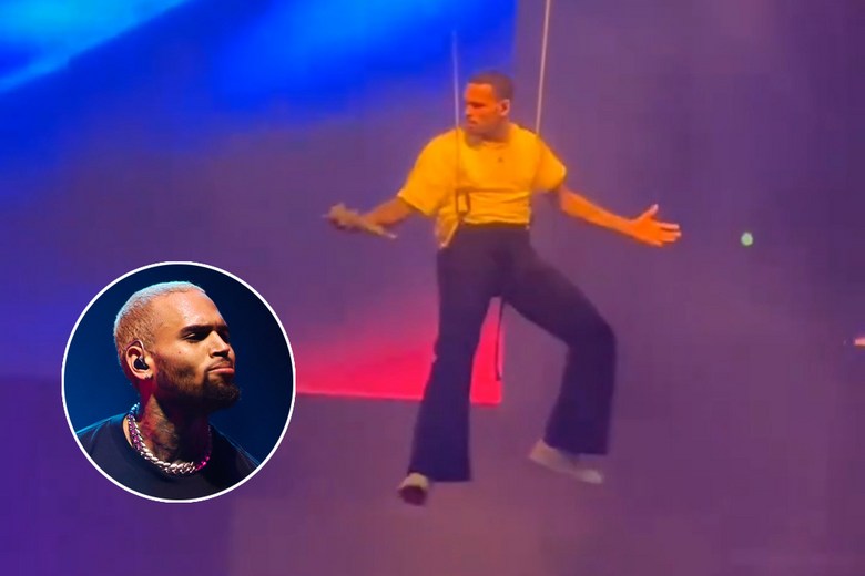 Chris Brown Pissed at Venue Staff After Getting Stuck in the Air