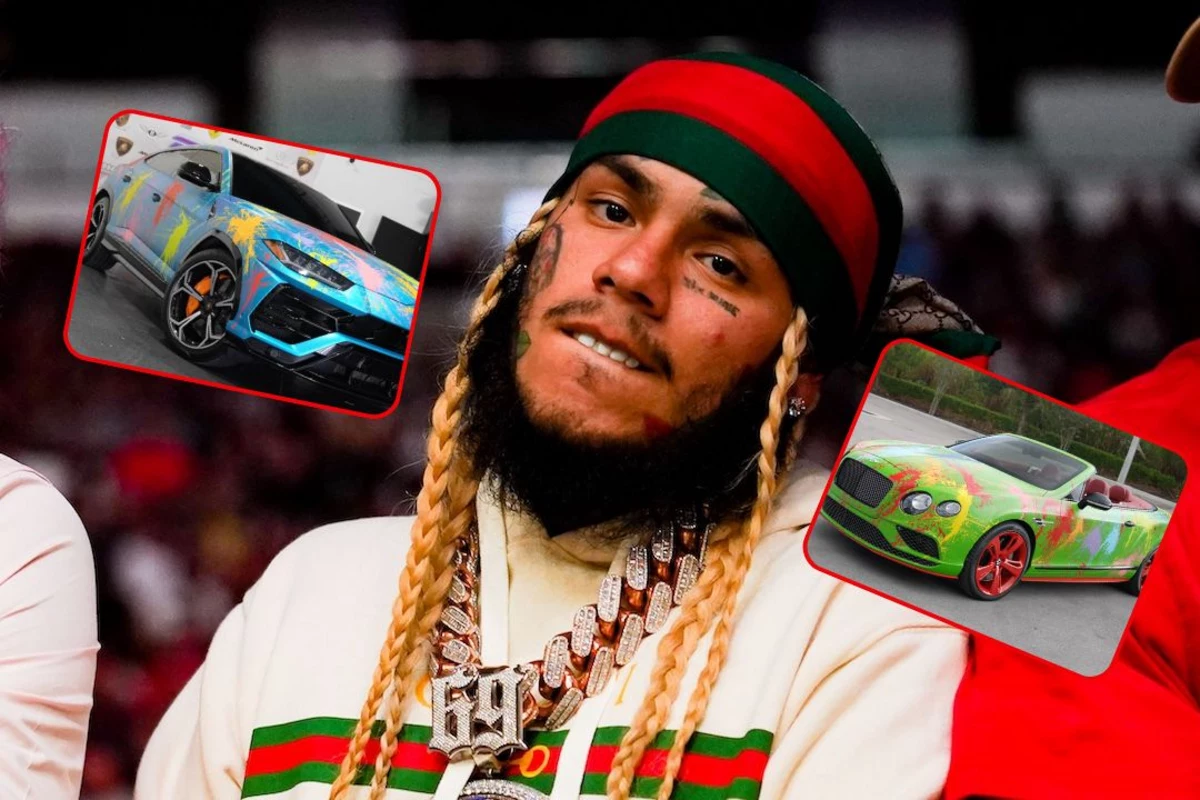 6ix9ine’s Painted Lamborghini, Bentley Cars Up for IRS Auction