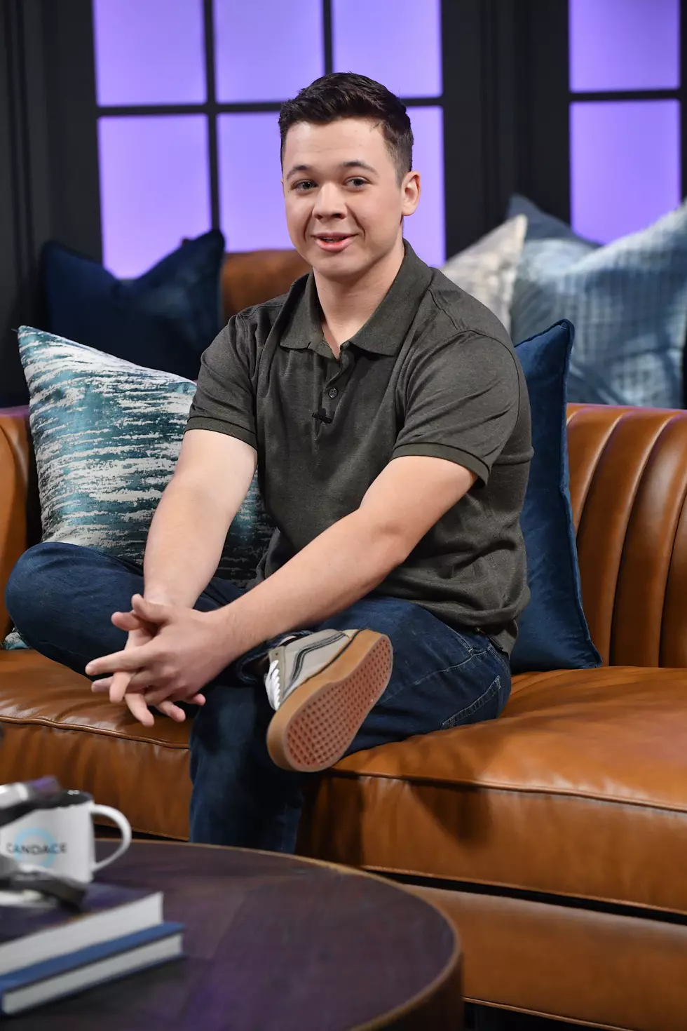 Kyle Rittenhouse is seen on set of Candace on January 24, 2022 in Nashville, Tennessee. The Episode will air on Tuesday January 25, 2022