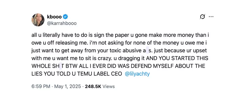 Karrahbooo calls out Lil Yachty .