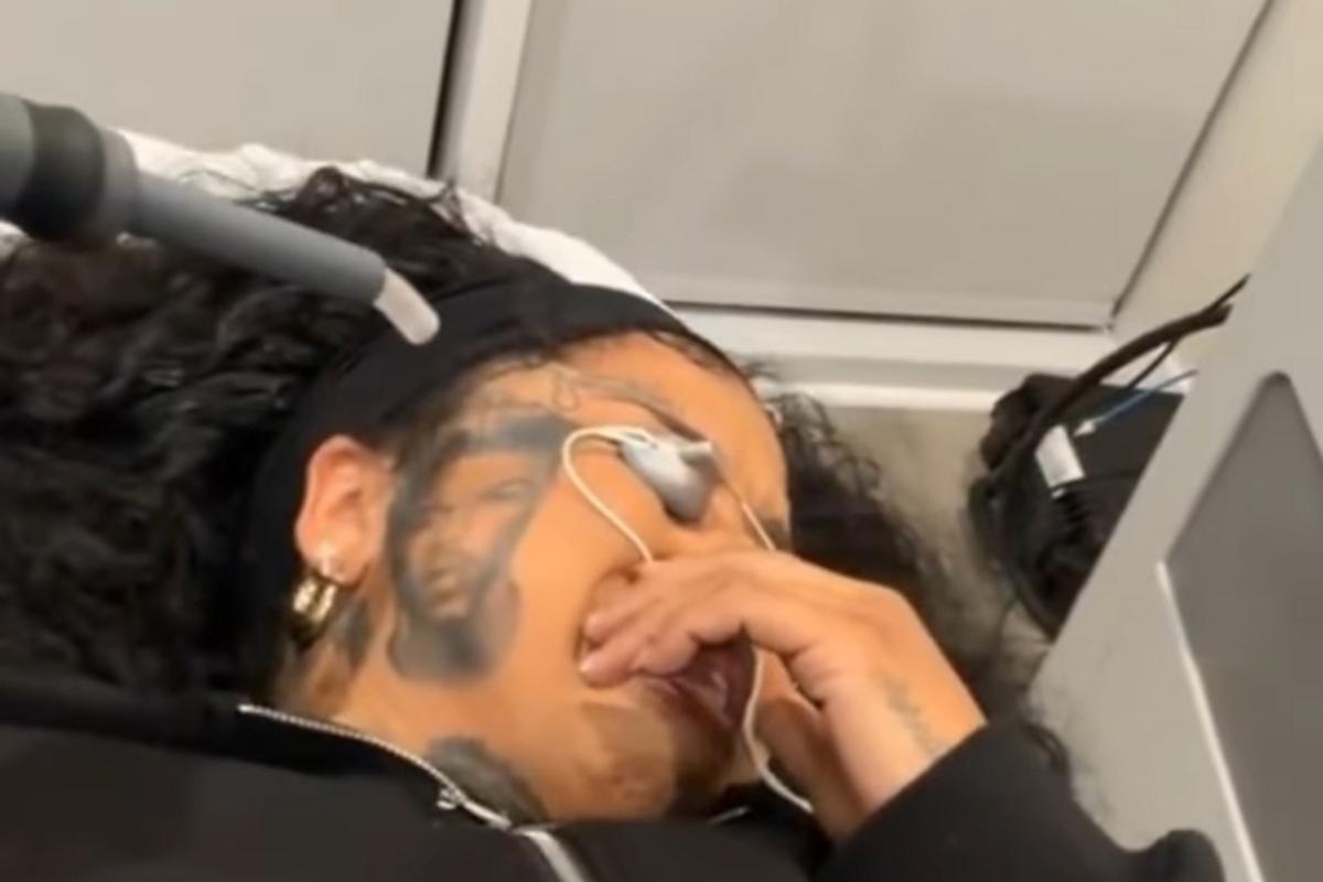 Chrisean Rock Starts Painful Process of Removing Blueface Tattoo Chrisean Rock Starts Painful Process of Removing Blueface Tattoo