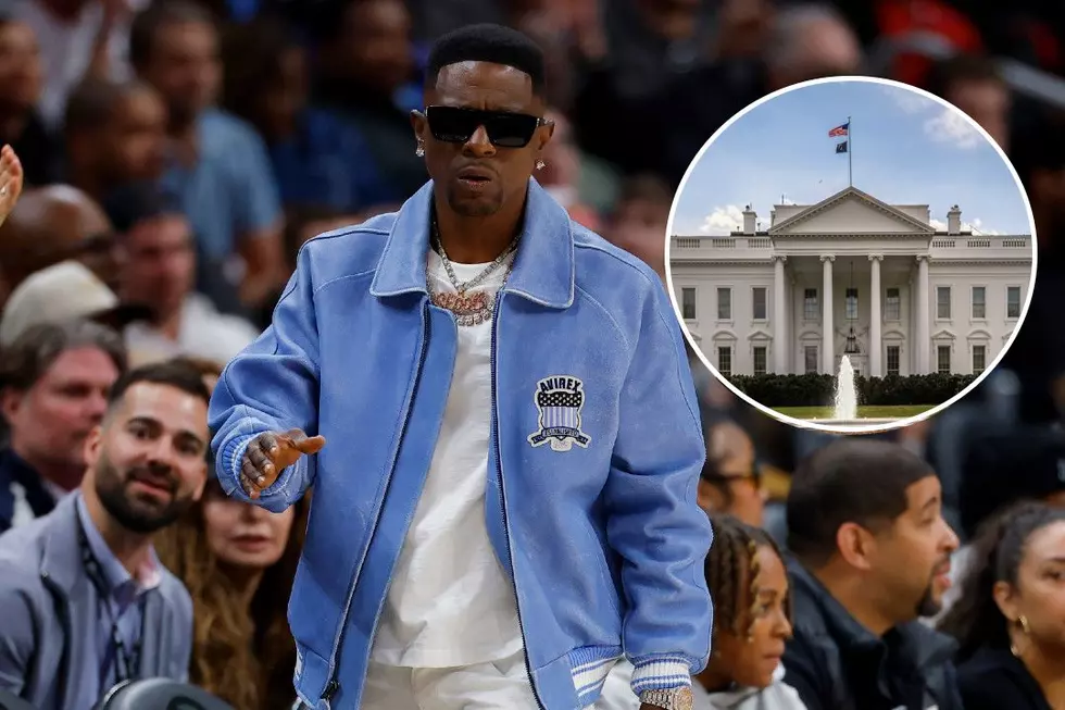 Rapper and entertainer Boosie Badazz attends the game between the Brooklyn Nets and Atlanta Hawks at State Farm Arena on March 12, 2026 in Atlanta, Georgia. The North Portico of the White House is seen under a cloudy sky on March 9, 2025 in Washington, DC.