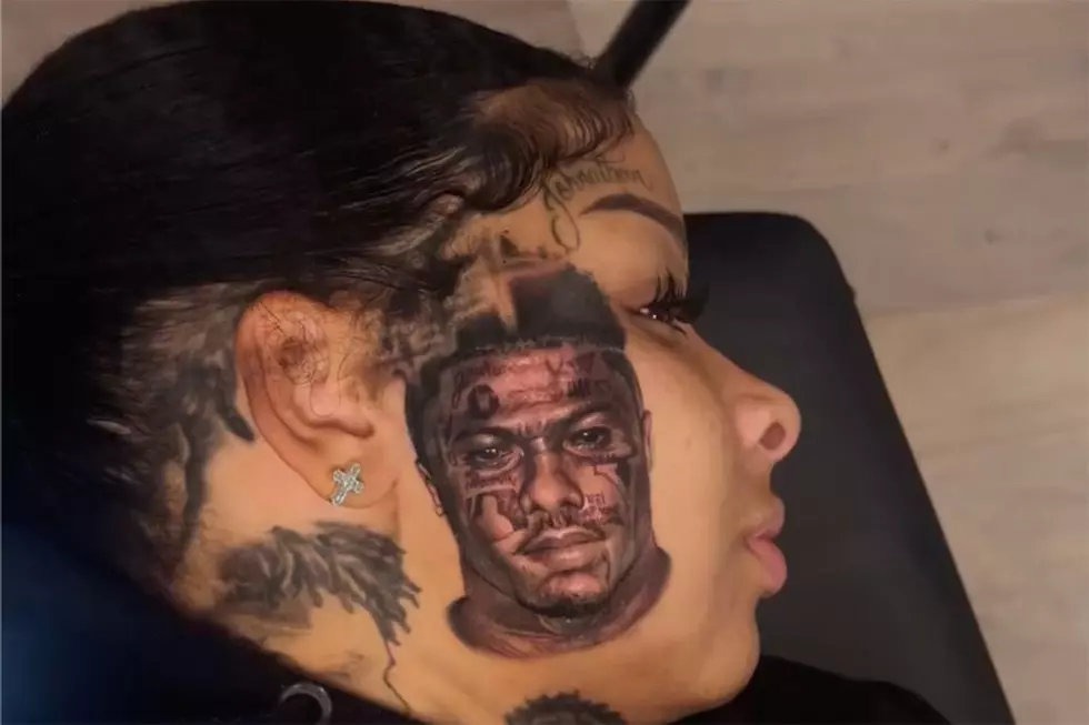 Chrisean Refreshes Blueface Face Tattoo