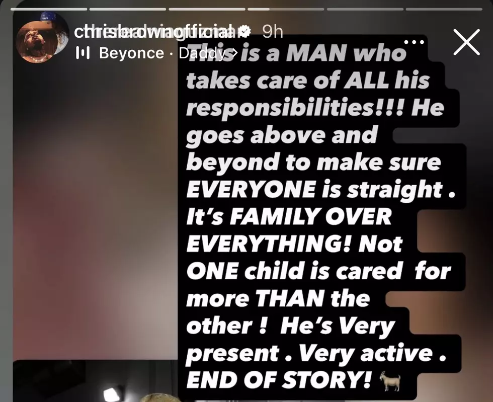 Chris Brown reposts daughter's mother Nia Guzman defending him.