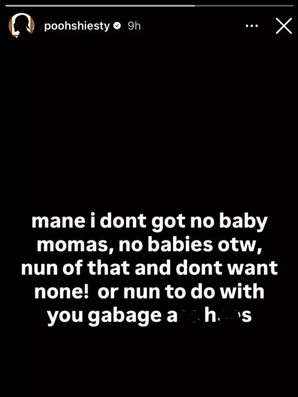 Pooh Shiesty addresses rumor that he impregnated multiple women after his 2025 prison release.