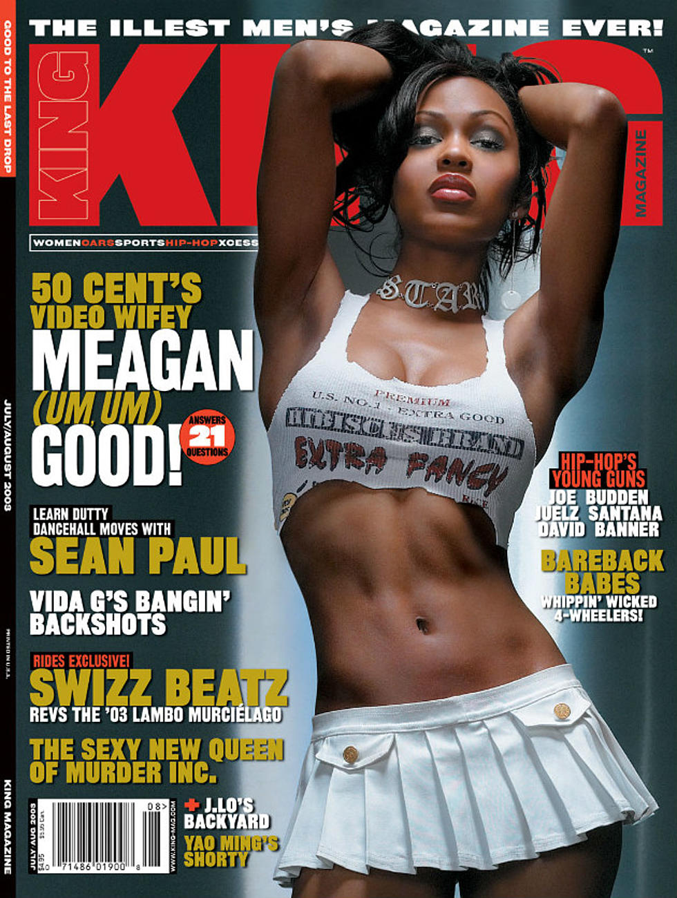 Throwback Thursday: Meagan Good Stretches Out on the KING July/August 2003 Issue