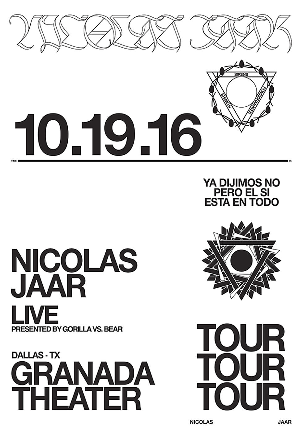 gorilla vs. bear presents: Nicolas Jaar – Live in Dallas