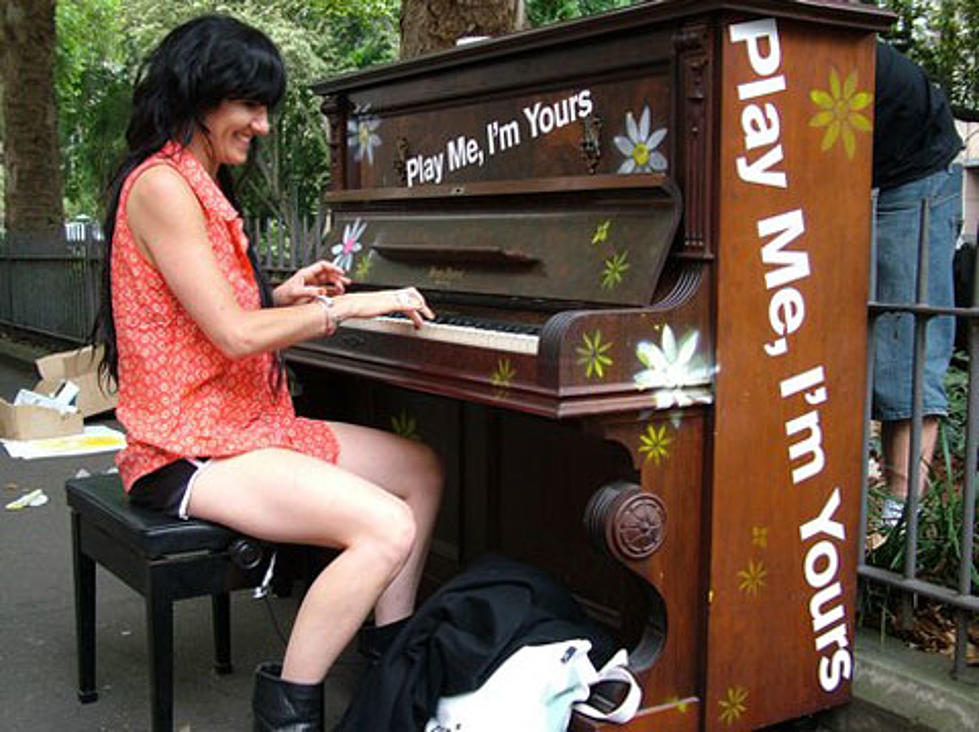 pianos being set up in public places (for two weeks)