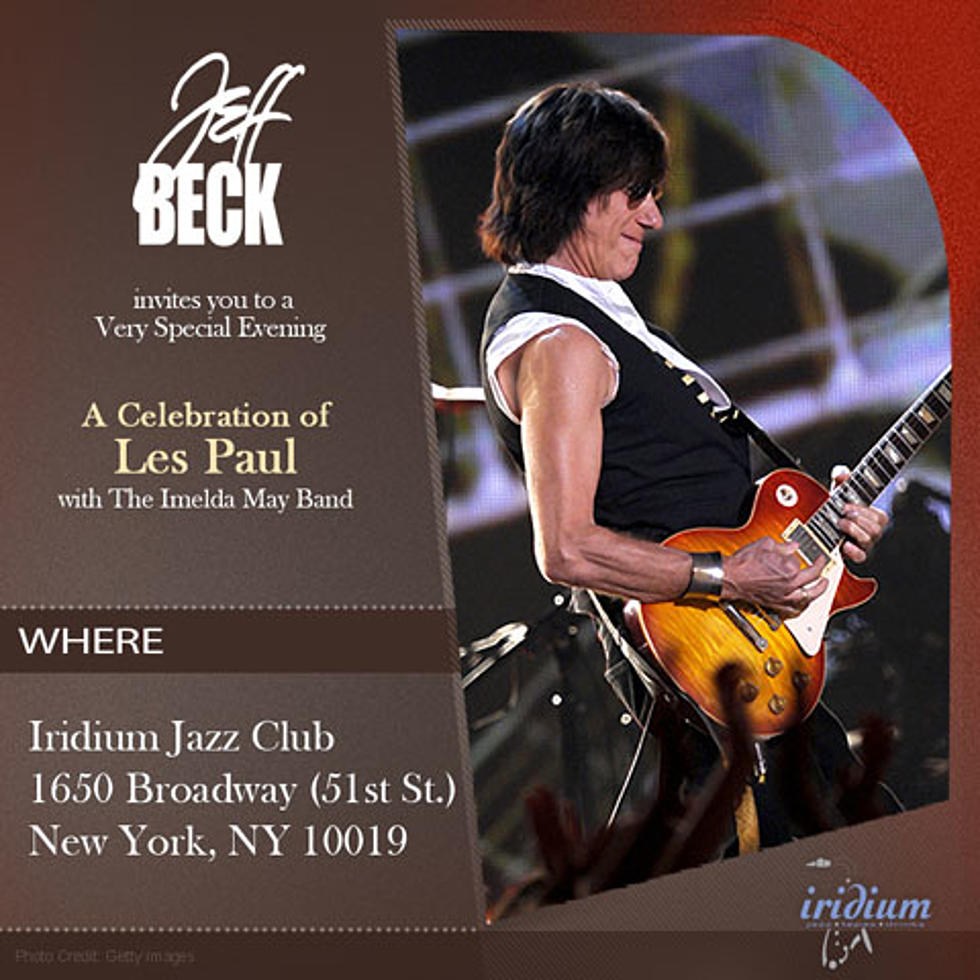 Jeff Beck celebrating Les Paul @ Iridium Jazz Club (win tix)