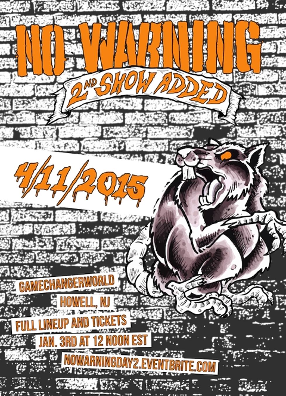 No Warning sold out North American reunion show, add 2nd date; Breakdown&#8217;s &#8217;87 lineup opening night 1