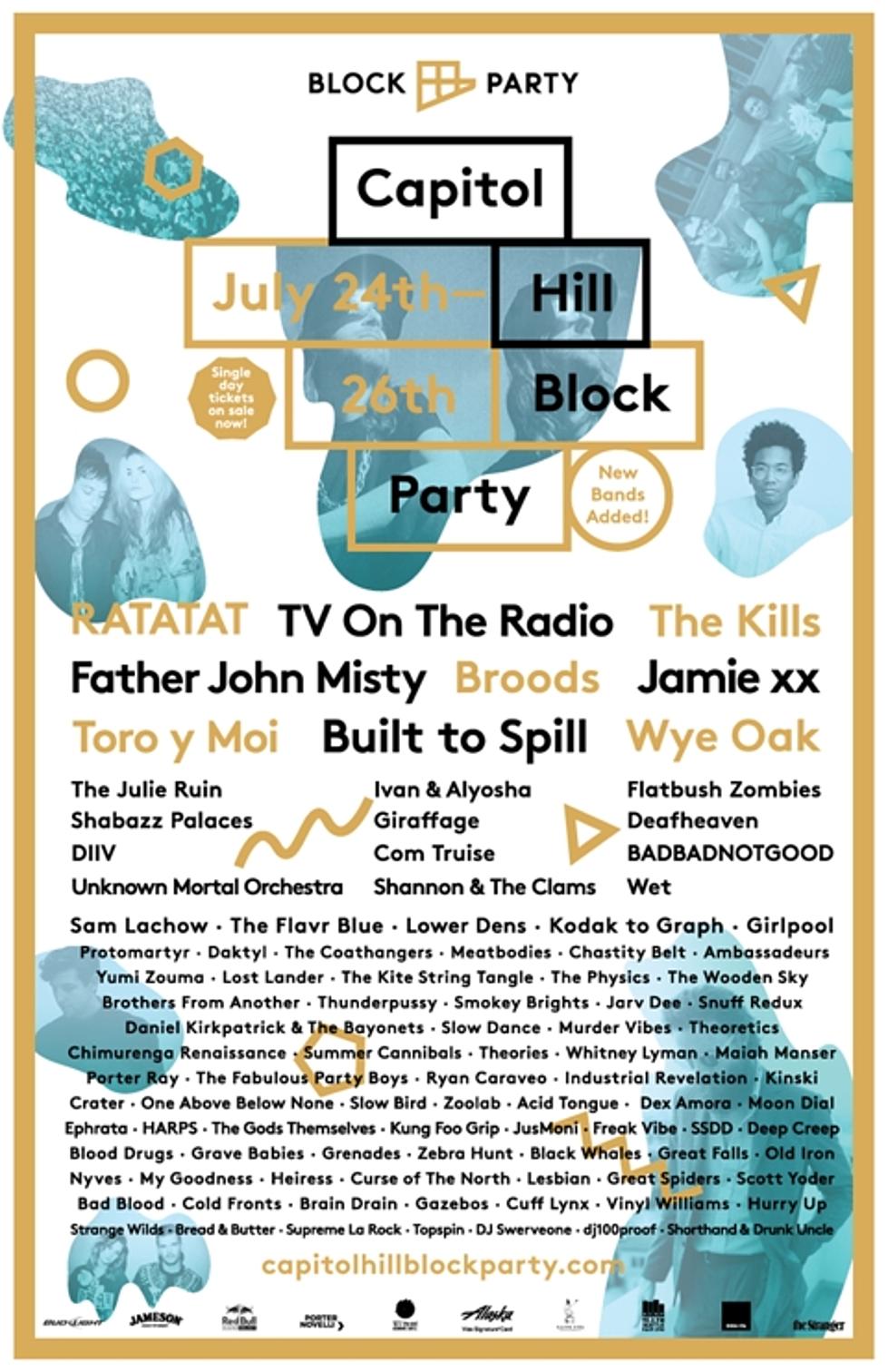 Capitol Hill Block Party includes Ratatat, TVOTR, Father John Misty, SSDD &#038; more ++ get to Seattle early and see So Pitted
