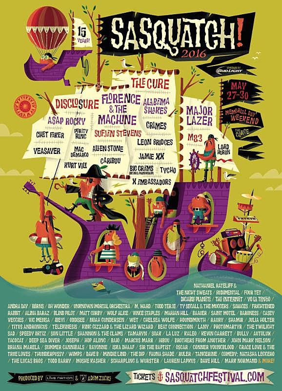 music festival lineups 2016