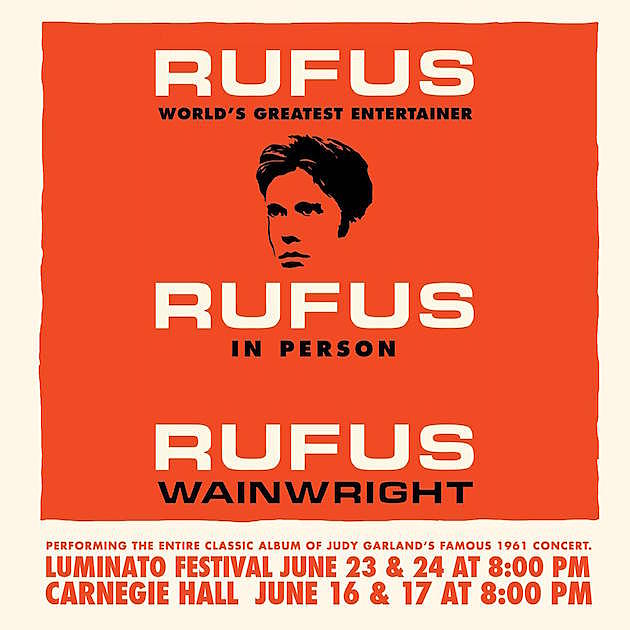 Rufus Wainwright releasing Shakespeare tribute LP ft. Florence & more,  performing 'Judy at Carnegie Hall' again in June