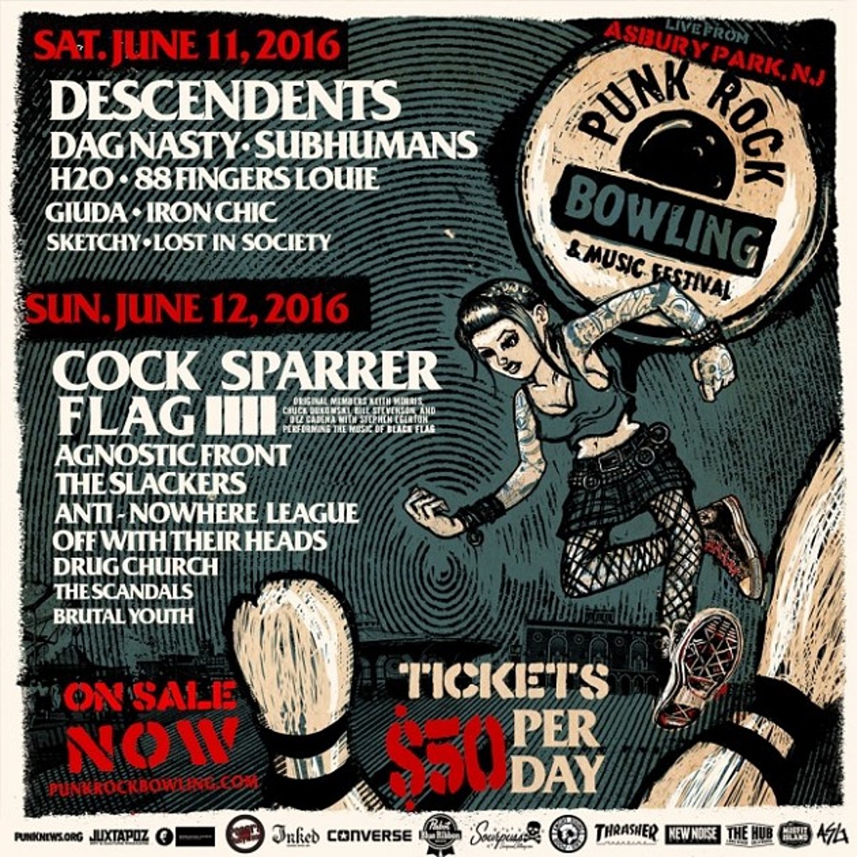 Punk Rock Bowling NJ announces night shows (The Bronx, The Falcon, The