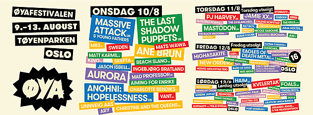 Oya Festival 2016 lineup + Aiming For Enrike opening for Jaga Jazzist at LPR
