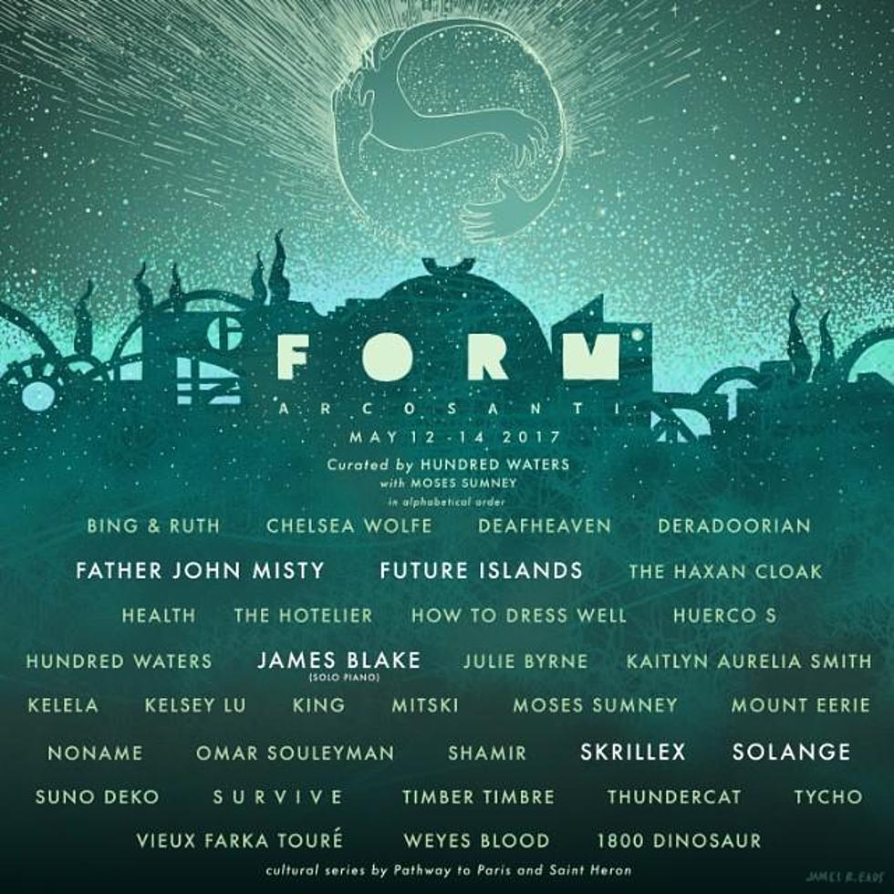 Hundred Waters announce 2017 FORM Arcosanti lineup (James Blake, Solange, Future Islands, Deafheaven, more)
