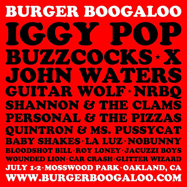 Burger Boogaloo: 2017 lineup &#038; tickets (Iggy Pop, Buzzcocks, X, more)