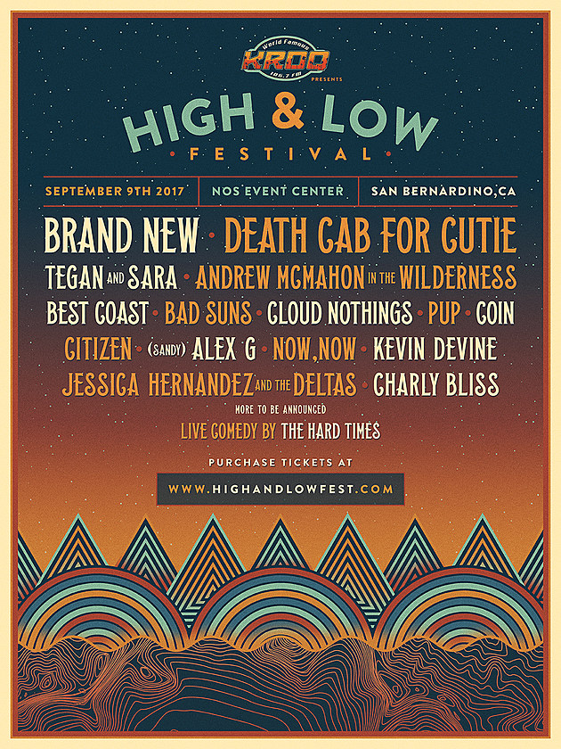 Brand New, Death Cab, Tegan &#038; Sara, Cloud Nothings &#038; more playing inaugural High &#038; Low fest