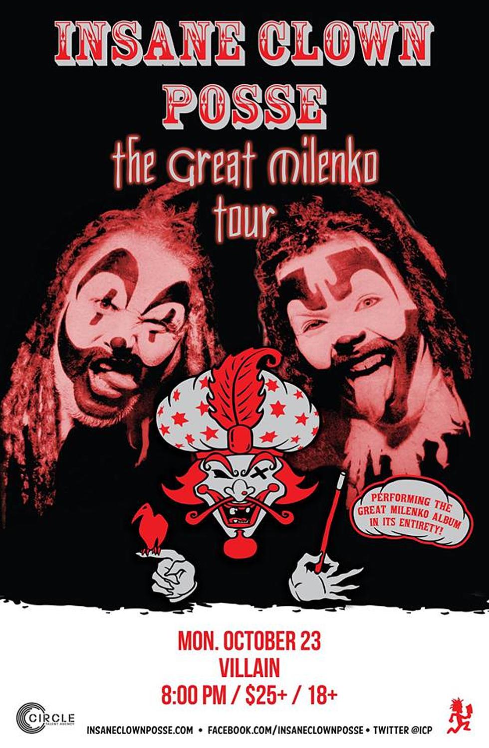 Insane Clown Posse playing Williamsburg on &#8216;Great Milenko&#8217; 20th anniversary tour