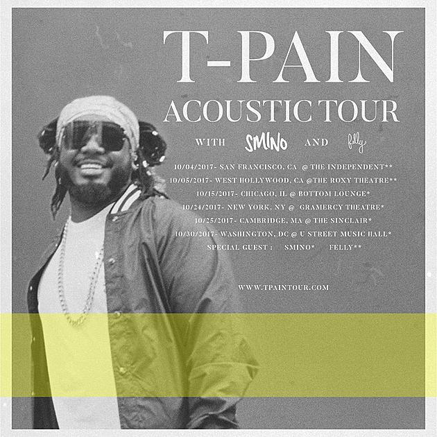 T-Pain announces acoustic tour with Smino &#038; Felly