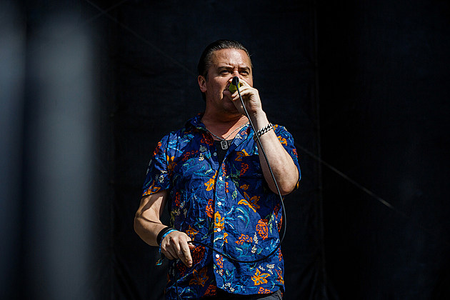 Mike Patton singing the National Anthem at NFL Playoff Game on Saturday