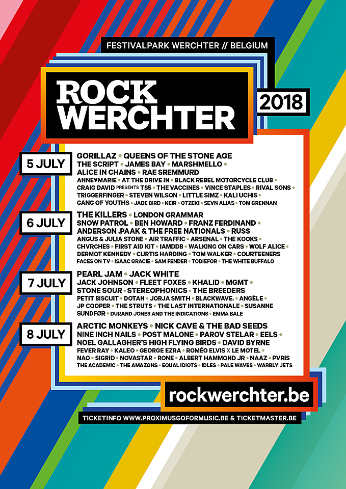 Rock Werchter 2018 lineup (Gorillaz, QOTSA, Jack White, Arctic Monkeys,  more)