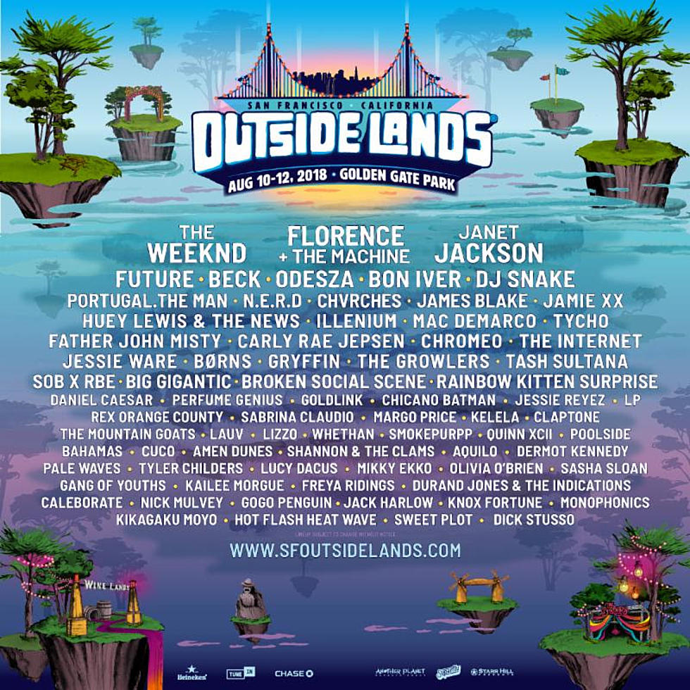 Outside Lands 2018 lineup (Florence, Beck, Bon Iver, N.E.R.D., James Blake, much more)