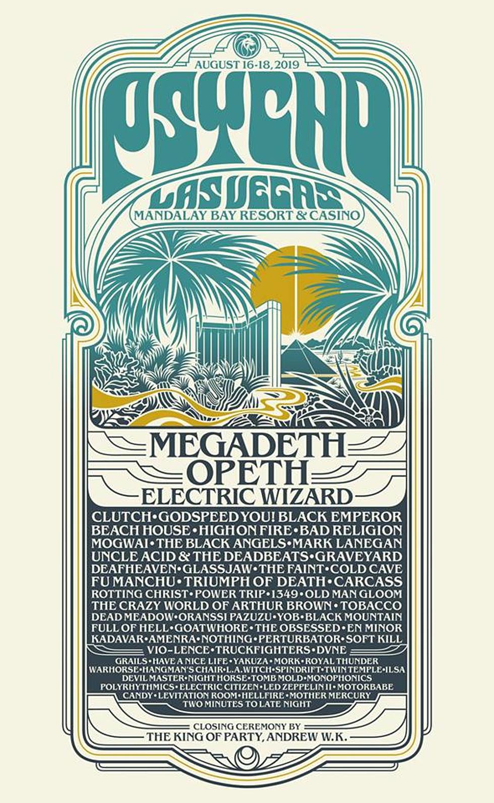 Psycho Las Vegas full lineup (Megadeth, Opeth, Mogwai, Violence, HANL