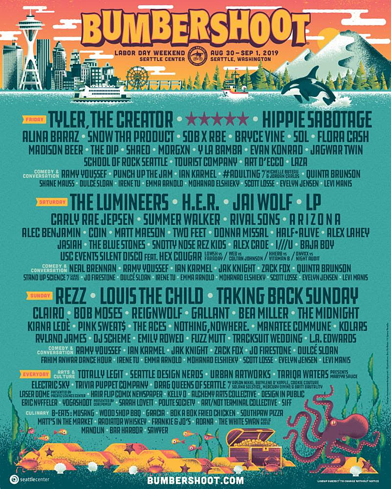 Bumbershoot 2019 daily revealed; single & tickets on sale