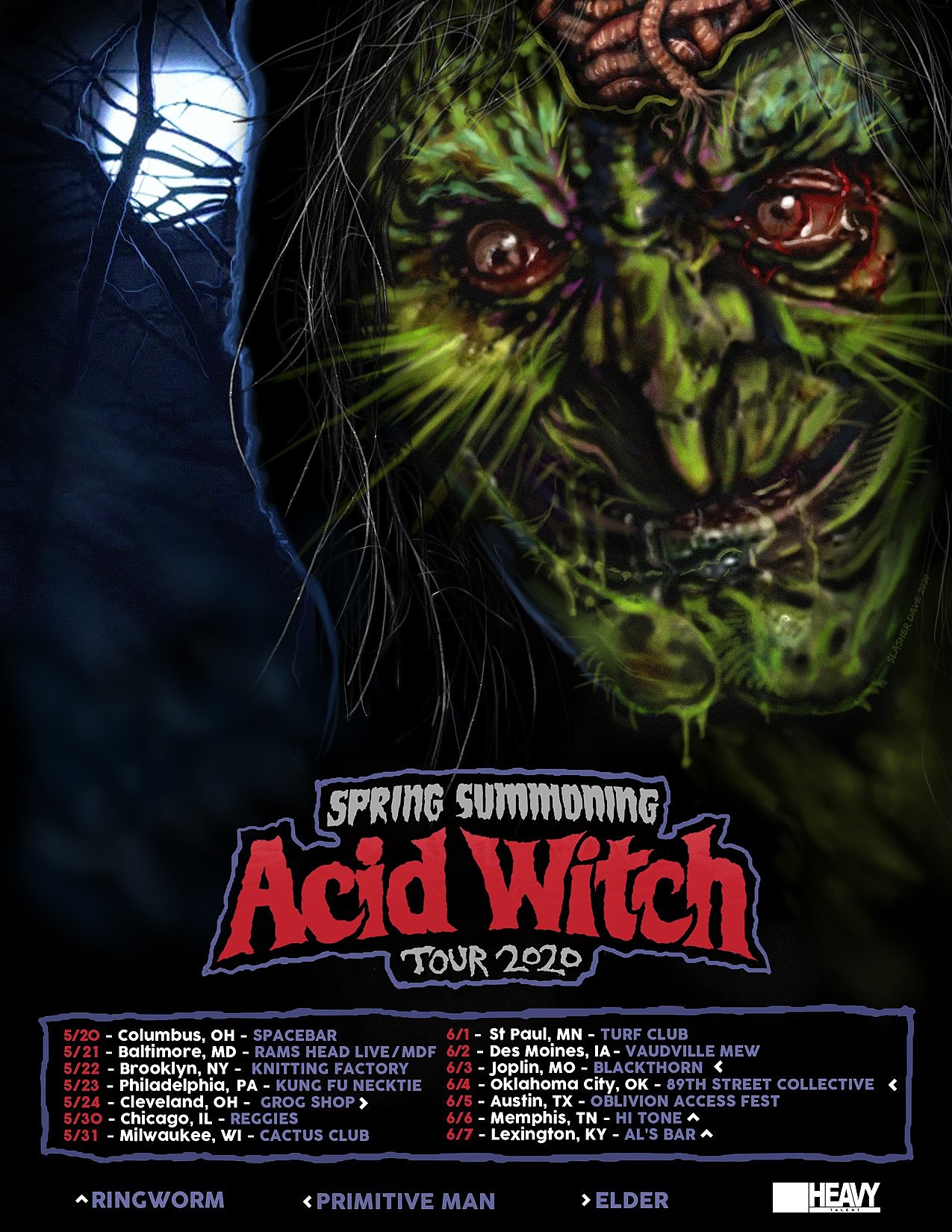 Acid Witch announce tour dates w/ Ringworm, Elder, Primitive Man
