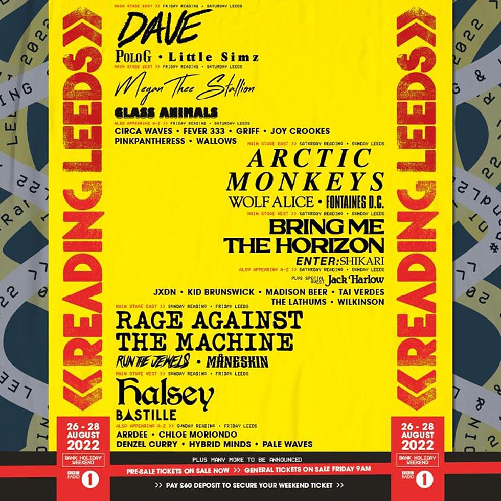 Reading / Leeds 2022 lineups (RATM, Arctic Monkeys, Dave, Megan Thee Stallion, more)