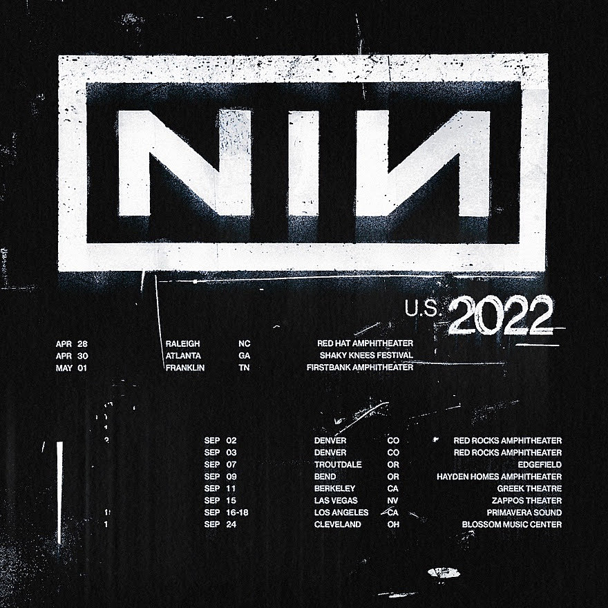 Red Hat Amphitheater Schedule 2022 Nine Inch Nails Announce 2022 Tour Dates, Playing Cleveland W/ Ministry &  Nitzer Ebb