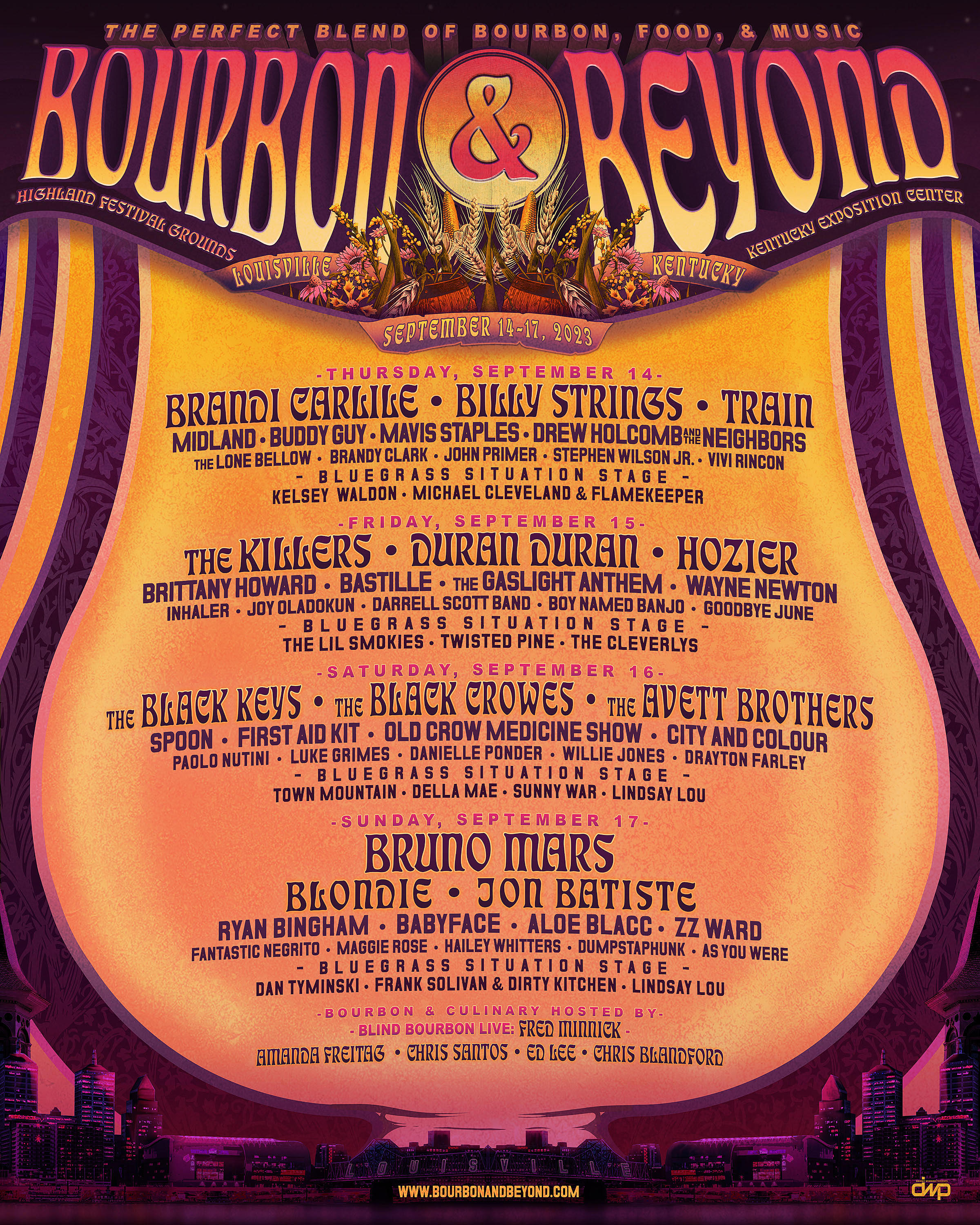 ON SALE 2023 Bourbon & Beyond Music Lineup includes Bruno Mars, The