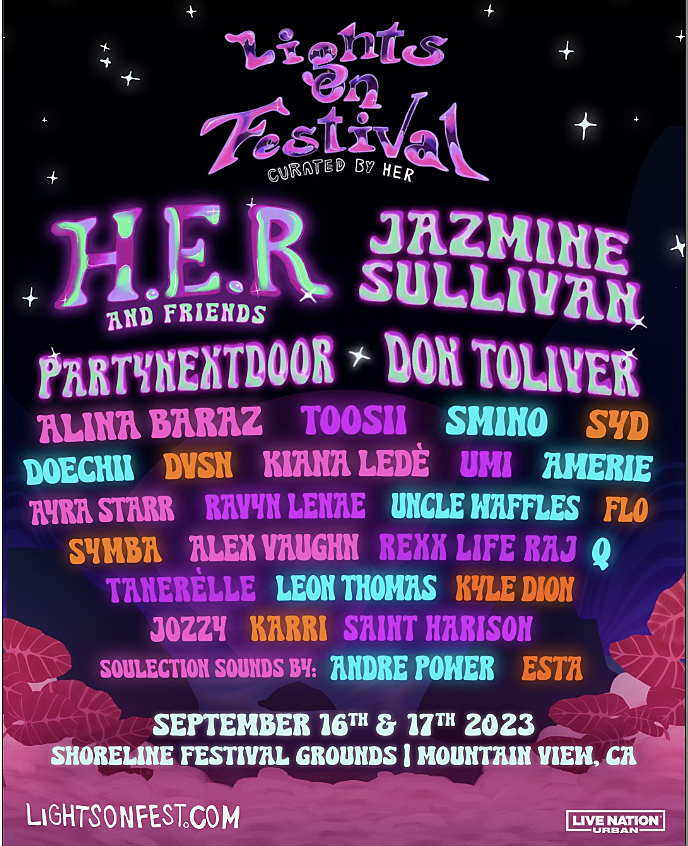 H.E.R. announces Lights On Festival 2023 Jazmine Sullivan, more