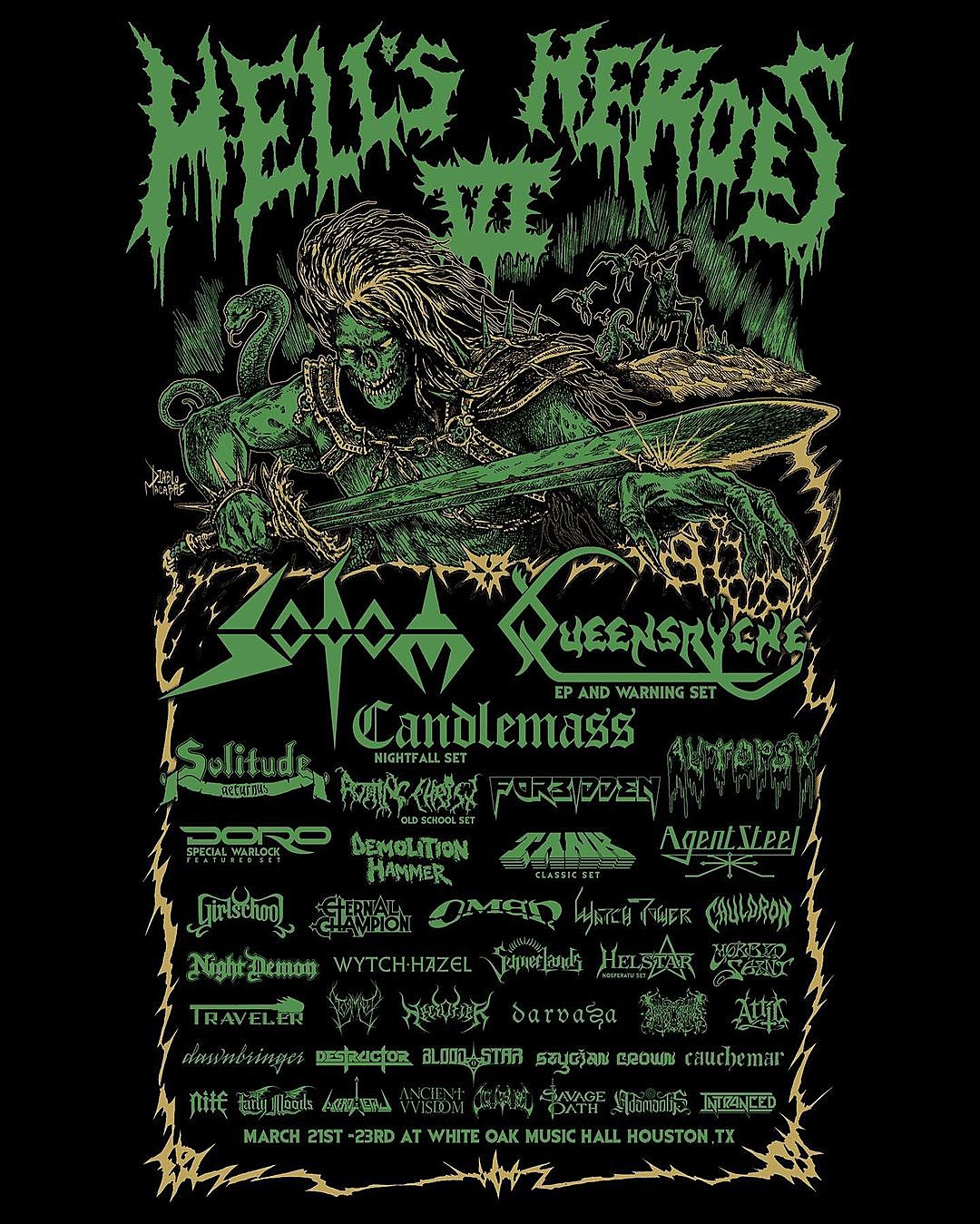 Morbid Saint playing shows, including Saint Vitus (dates)