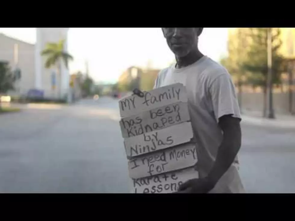 Greatest Homeless Sign Ever [VIDEO]