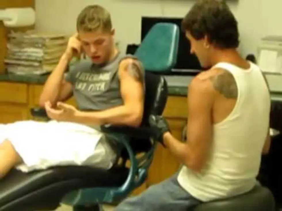 Guy Gets Tattoo And Freaks Out