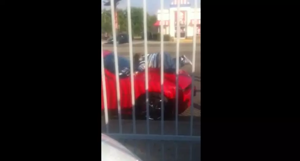 Crazy Lady Humps Sports Car While Screaming At Jesus [NSFW]