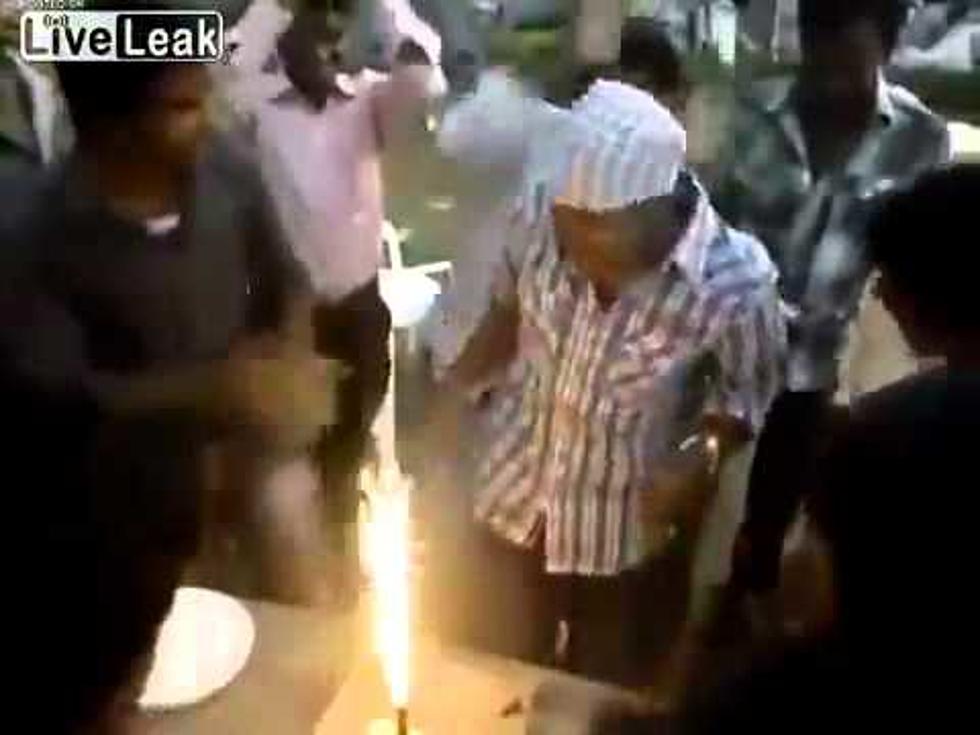 Blowing Out Birthday Candles Turns Into Fire Facial